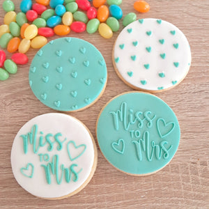 Miss to Mrs Raised Acrylic Fondant Stamp