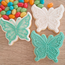 Load image into Gallery viewer, Butterfly Raised Acrylic Fondant Stamp &amp; Cookie Cutter