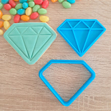 Load image into Gallery viewer, Diamond Cookie Cutter &amp; Fondant Stamp