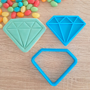 Diamond Cookie Cutter & Fondant Stamp