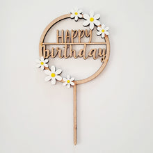 Load image into Gallery viewer, Daisy Happy Birthday Cake Topper