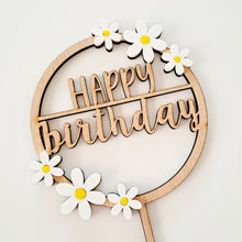 Load image into Gallery viewer, Daisy Happy Birthday Cake Topper