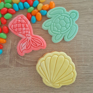 Shell Cookie Cutter & Fondant Stamp