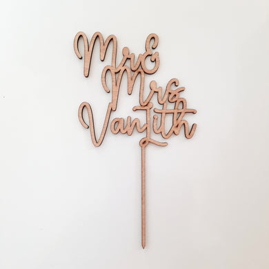 Custom Name/Text Wooden Cake Topper