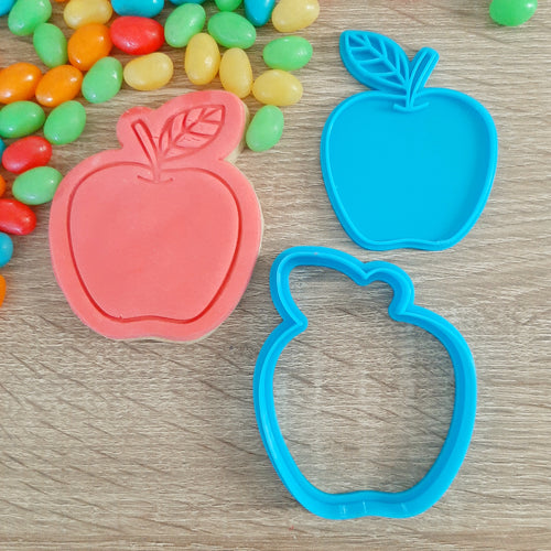 Apple Cookie Cutter & Fondant Stamp