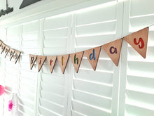 Load image into Gallery viewer, Happy Birthday Wooden Bunting Flags