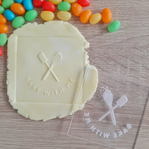 Custom Logo Raised Acrylic Fondant Stamp (email first to check suitability)
