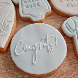 Congrats Raised Acrylic Fondant Stamp