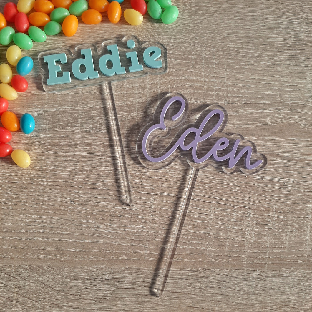 Custom Layered Acrylic Cake Topper