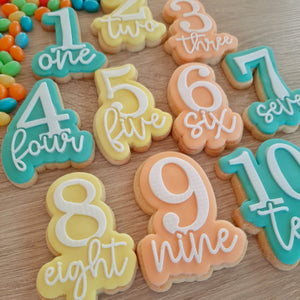 Number 8 Eight Raised Acrylic Fondant Stamp & Cookie Cutter