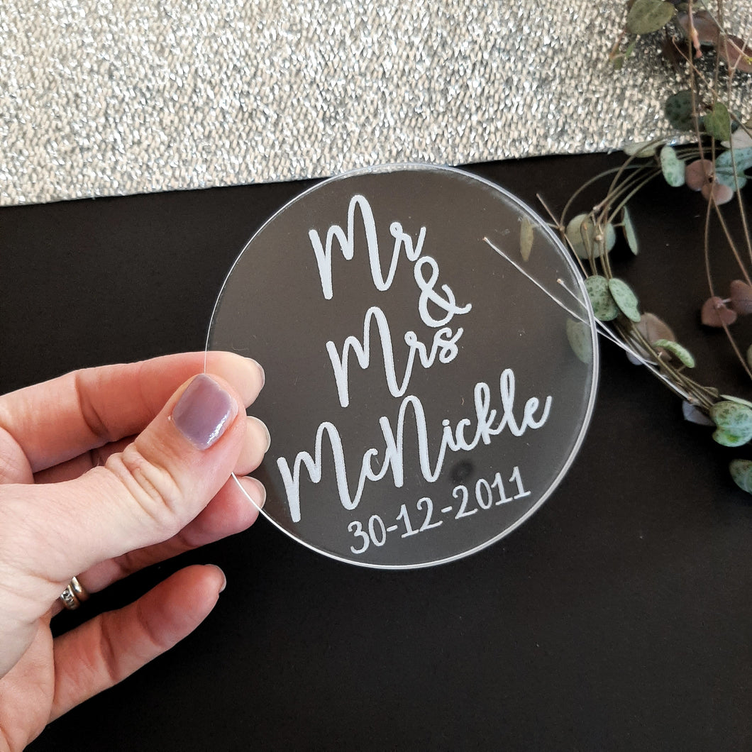 Custom Text Acrylic Coaster