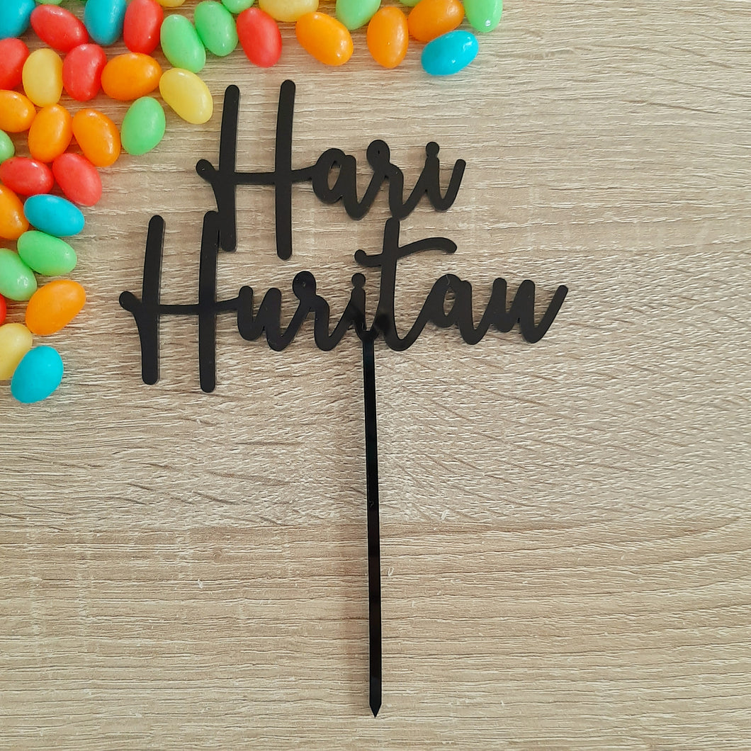 Acrylic Hari Huritau Cake Topper (more colours available)