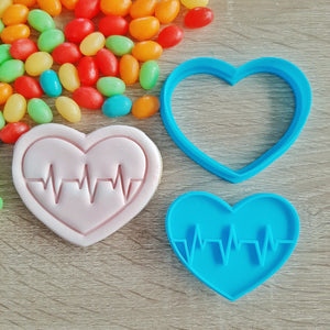 Heartbeat Cookie Cutter & Fondant Stamp