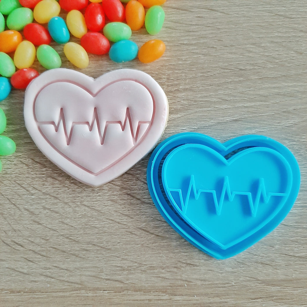 Heartbeat Cookie Cutter & Fondant Stamp