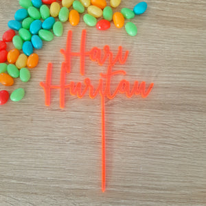 Acrylic Hari Huritau Cake Topper (more colours available)