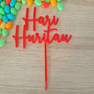 Acrylic Hari Huritau Cake Topper (more colours available)