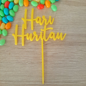 Acrylic Hari Huritau Cake Topper (more colours available)