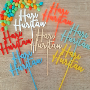 Acrylic Hari Huritau Cake Topper (more colours available)