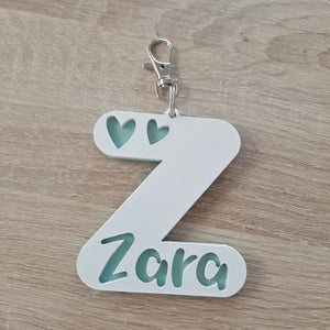 Personalised Letter Bag Tag/Keyring