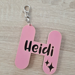 Personalised Letter Bag Tag/Keyring