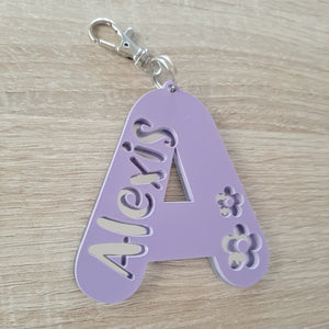 Personalised Letter Bag Tag/Keyring