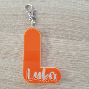 Personalised Letter Bag Tag/Keyring