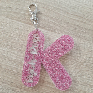 Personalised Letter Bag Tag/Keyring