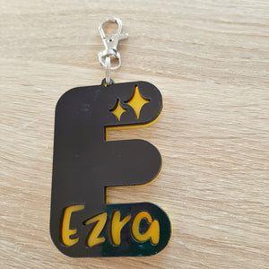 Personalised Letter Bag Tag/Keyring