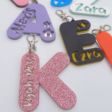 Load image into Gallery viewer, Personalised Letter Bag Tag/Keyring