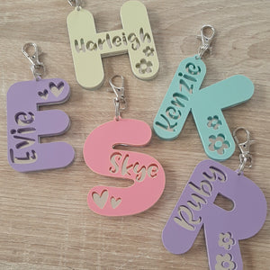 Personalised Letter Bag Tag/Keyring