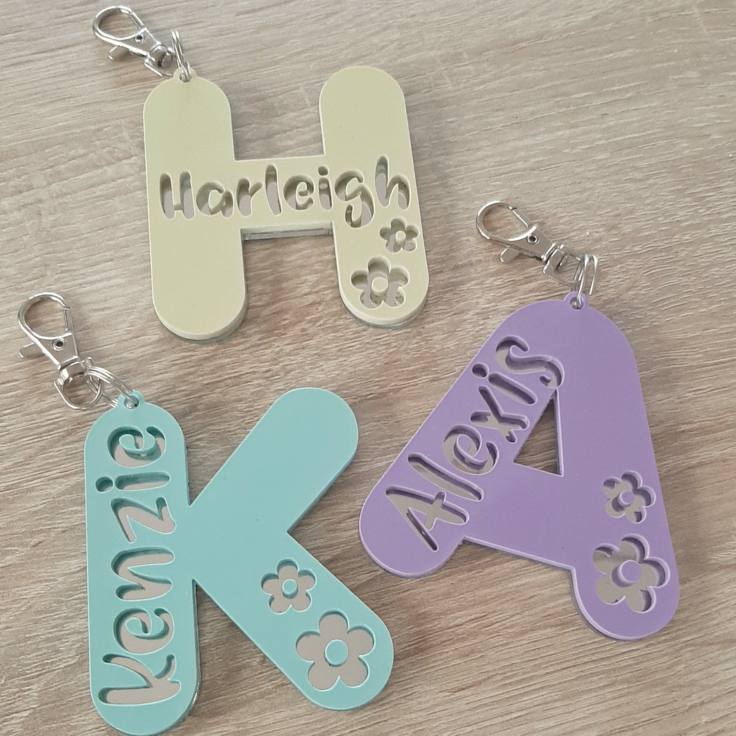 Personalised Letter Bag Tag/Keyring