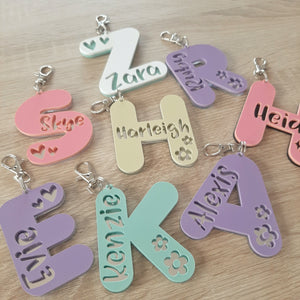 Personalised Letter Bag Tag/Keyring