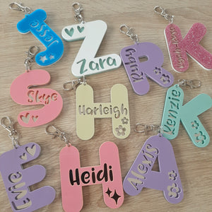 Personalised Letter Bag Tag/Keyring