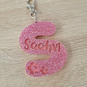 Personalised Letter Bag Tag/Keyring