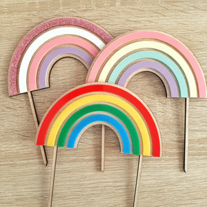 Personalised Rainbow Cake Topper