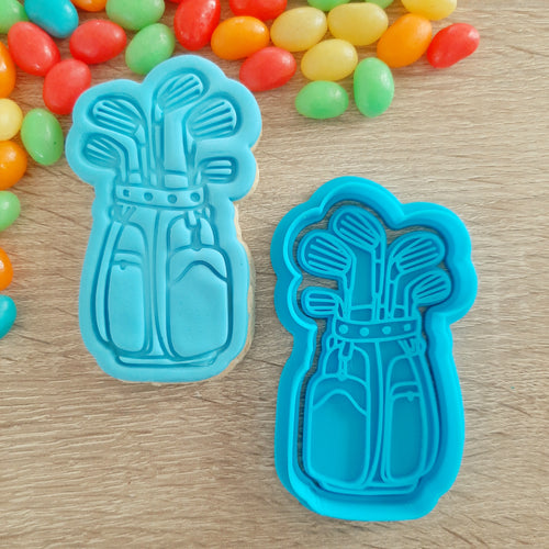 Golf Clubs Cookie Cutter & Fondant Stamp