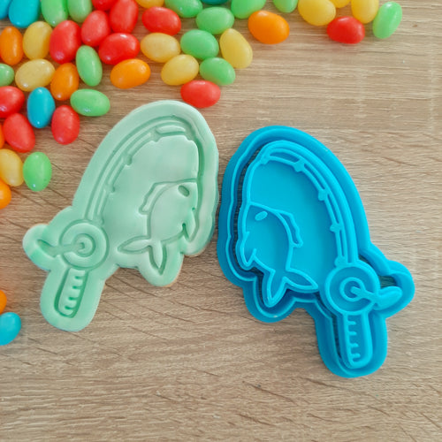 Fishing Rod Cookie Cutter & Fondant Stamp