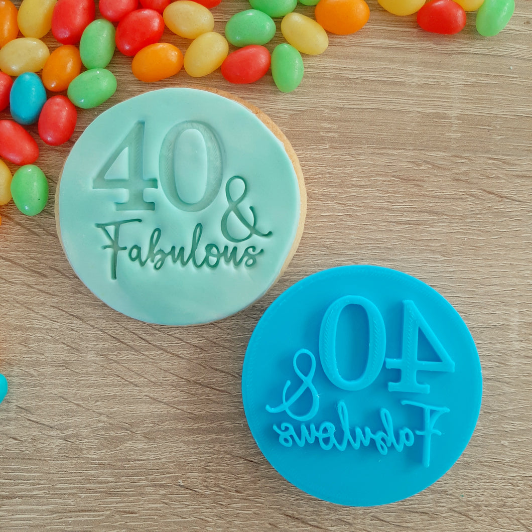 40 & Fabulous Fondant Stamp