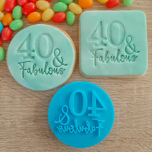 Load image into Gallery viewer, 40 &amp; Fabulous Fondant Stamp