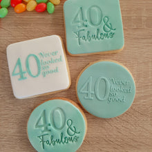 Load image into Gallery viewer, 40 &amp; Fabulous Fondant Stamp