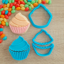 Load image into Gallery viewer, Cupcake Cookie Cutter &amp; Fondant Stamps (5 pcs)