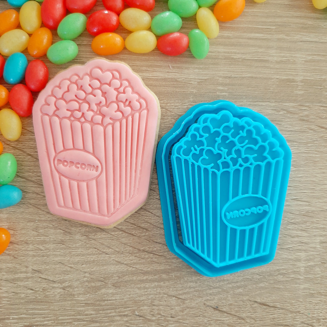 Popcorn Cookie Cutter & Fondant Stamp