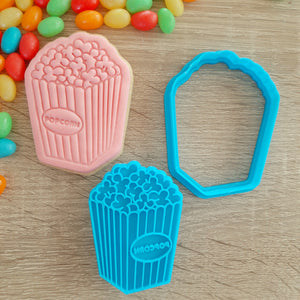 Popcorn Cookie Cutter & Fondant Stamp