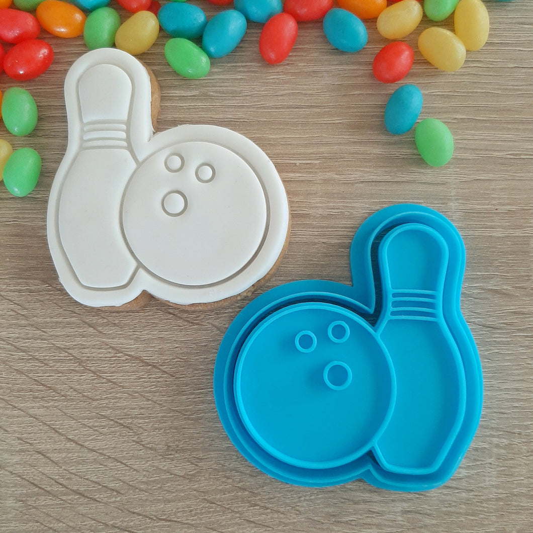 Tenpin Bowling Cookie Cutter & Fondant Stamp