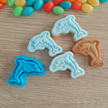 Load image into Gallery viewer, Mini Dolphin Cookie Cutter &amp; Stamp