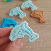 Load image into Gallery viewer, Mini Dolphin Cookie Cutter &amp; Stamp