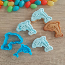 Load image into Gallery viewer, Mini Dolphin Cookie Cutter &amp; Stamp