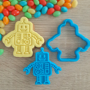 Robot Cookie Cutter & Fondant Stamp