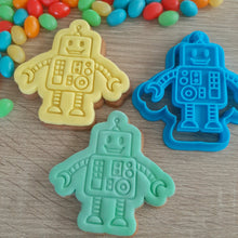 Load image into Gallery viewer, Robot Cookie Cutter &amp; Fondant Stamp