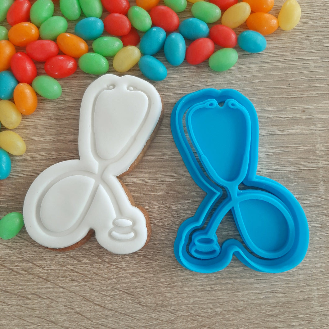 Stethoscope Cookie Cutter & Fondant Stamp